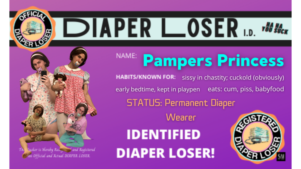 pampers princess diaper losers dot com badge