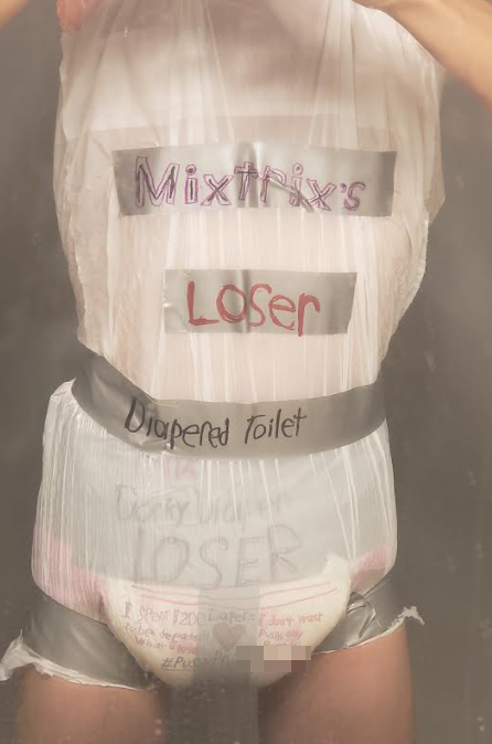 diaper losers sot com is where he goes for his humiliation and degradation