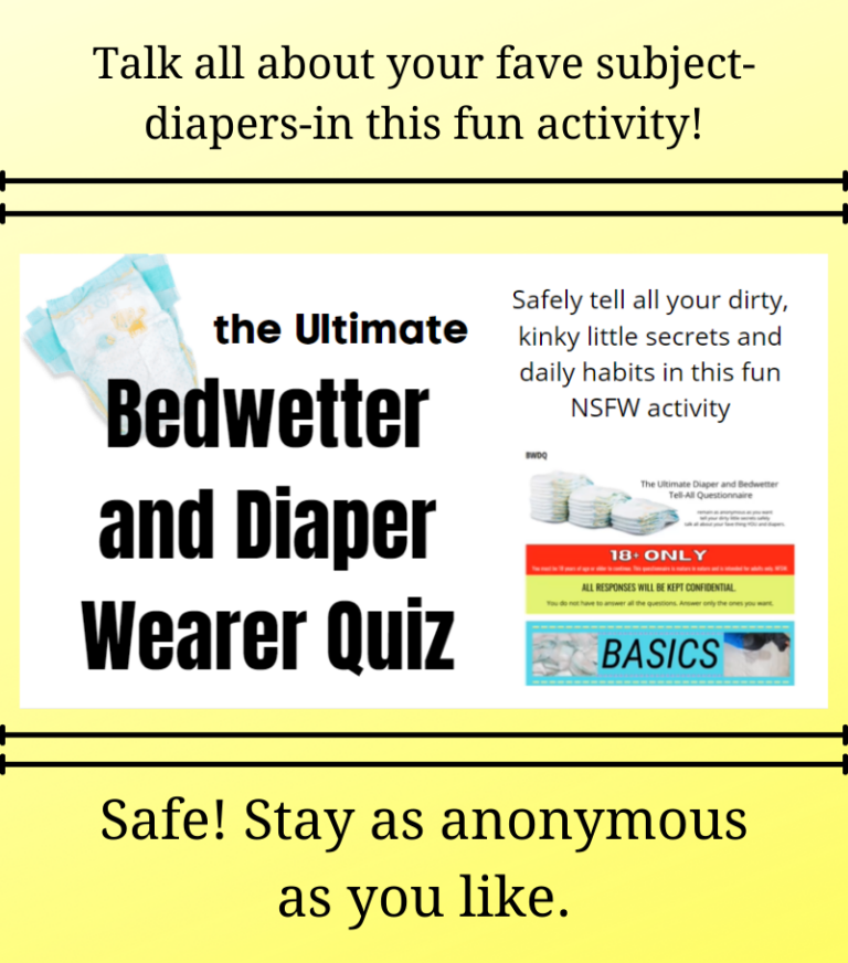 The Ultimate Diaper Lover And Bedwetter Quiz Diaper Losers 